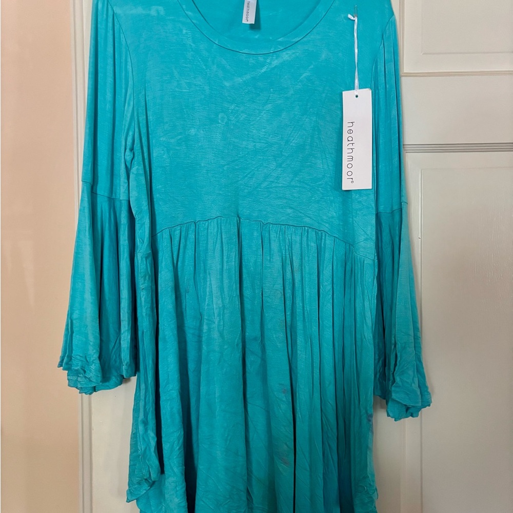 Heathermoor Pleated Tunic dress with Relaxed Fit